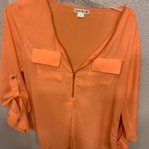 Double zero coral blouse